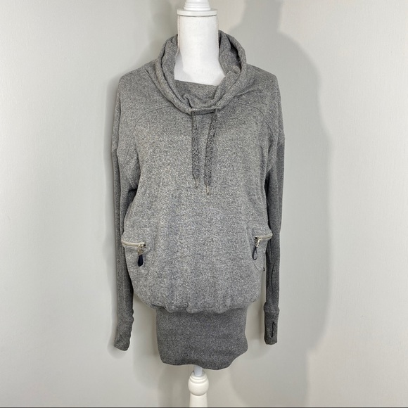 Sweaty Betty Cowl Neck Long Sweatshirt Gray - Picture 2 of 12